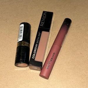 Revlon and Maybelline NWT colorstay satin ink and lipstick bundle!!